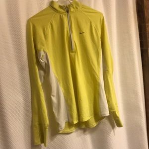 Neon yellow Nike quarter zip